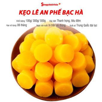 Kẹo lê an phế bạc hà, tiêu đờm thanh họng cho mùa đông lạnh, Khối lượng 100g/300g/500g
