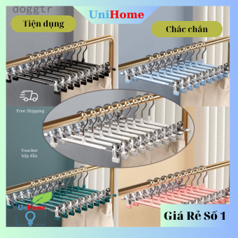 Móc 2 Kẹp Treo Quần Áo, Móc Kẹp Có Thể Điều Chỉnh Chống Trượt Tiện Dụng