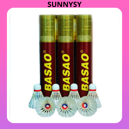 Cầu lông basao loại 1 + loại rẻ SUNNYSY CL01 hộp 10 quả dùng cho học sinh giáo viên người luyện tập