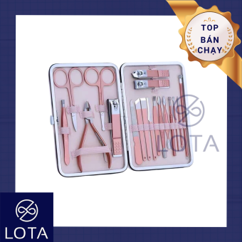 BỘ DỤNG CỤ LÀM MÓNG 18 MÓN set đồ nghề làm nail combo bấm dũa móng tay móng chân dụng cụ chăm sóc nails làm móng tay móng chân chuyên nghiệp trọn bộ làm móng dùng cho salon manicure tools kit set