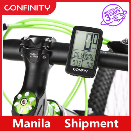 CONFINITY Wireless Bike Speedometer Odometer - USB Rechargeable Cyclometer