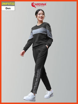 Đồ Bộ Thu Đông Nữ CARDINA Chất Nỉ Cao Cấp Dáng Thể Thao Năng Động 2NIF07