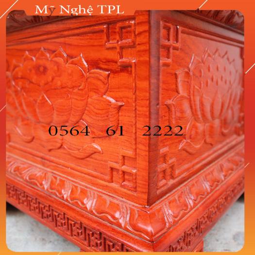 Đôn vuông kê tượng đế gỗ kê,đôn gỗ hương cao 30cm