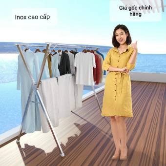 Giá treo đồ Sào phơi quần áo Giàn Cây Xào chữ X Inox tiện lợi cao cấp HICHIWA [Gấp gọn đa năng]