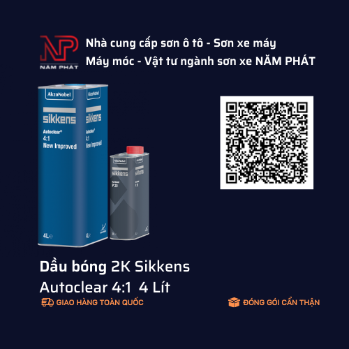 Dầu bóng 2k sikkens autoclear 4:1 4 lít