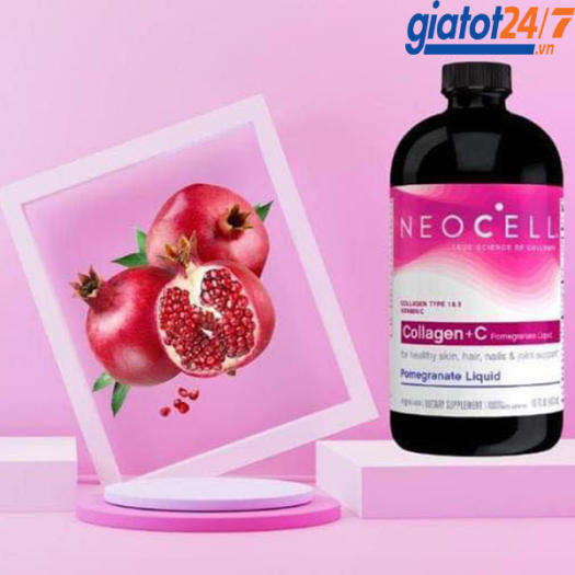 Nước Uống Collagen Chiết Xuất Từ Quả Lựu Neocell Collagen + C Pomegranate Liquid 473ml