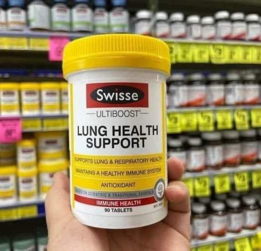 Viên Uống Bổ Phổi Swisse Heathy Lung Support 90v UK ( CAM KẾT HÀNG CHUẨN AU )