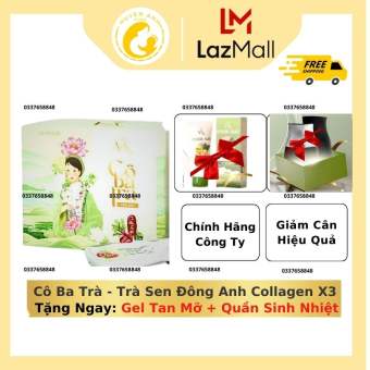 Cô Ba Trà - Trà Sen Giảm Cân Đông Anh Collagen X3 - Giảm Mỡ Bụng + Tặng Kem tan mỡ + Quần sinh nhiệt