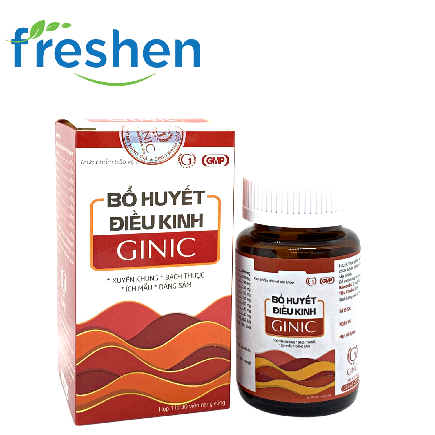 Bổ huyết điều kinh Ginic - Điều hoà kinh nguyệt, lưu thông khí huyết