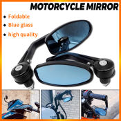 E&M Motorcycle CNC Handle Bar End Side Mirror