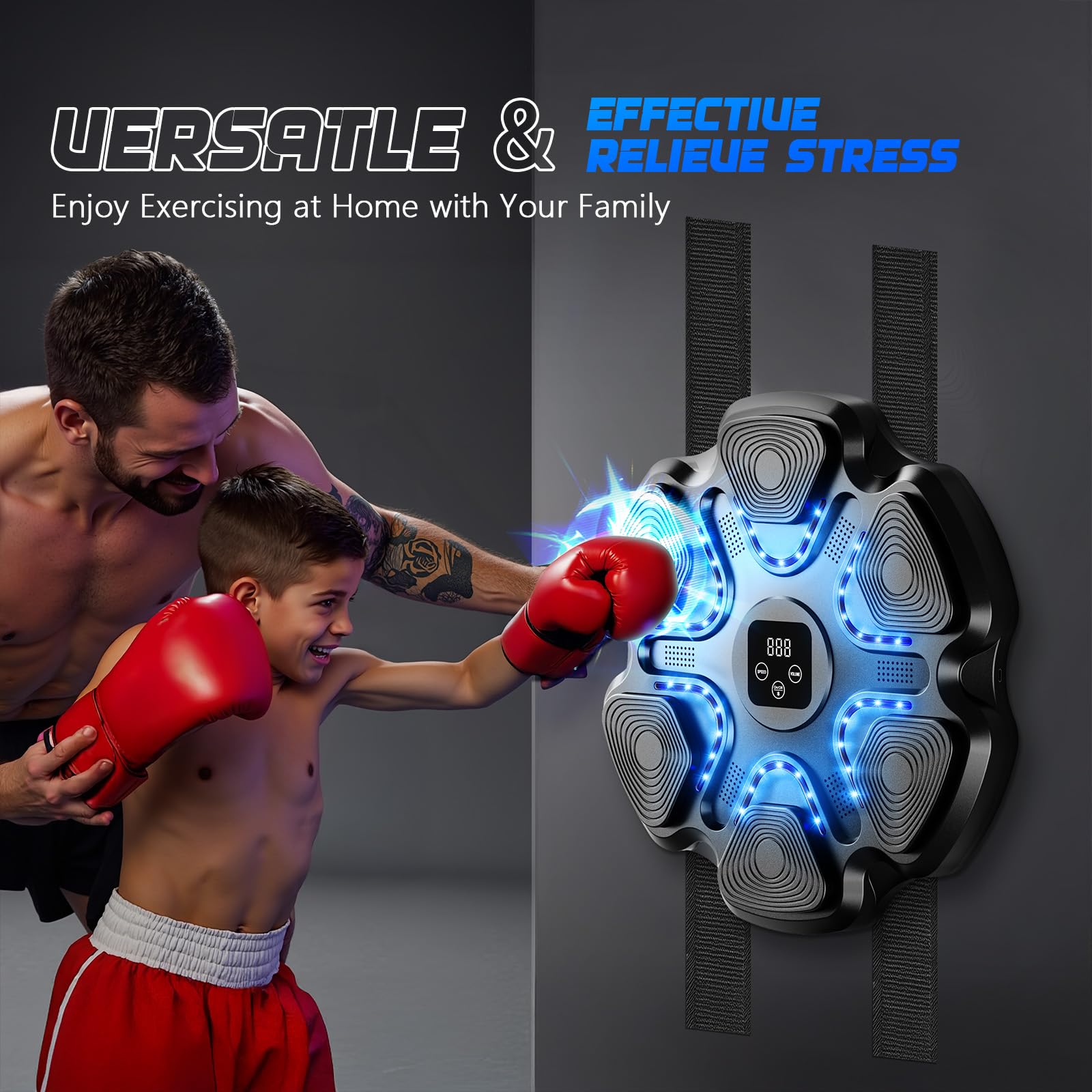 One Punch Music Boxing Machine - Bluetooth Boxing Trainer With