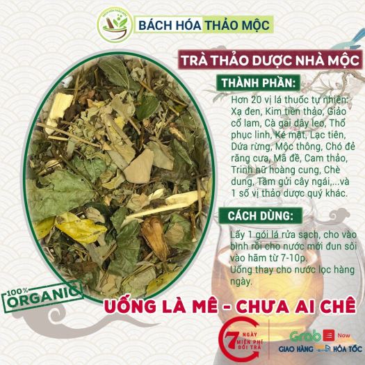 Trà Thảo Dược Nhà Mộc Giải Độc Mát Gan Bổ Thận Tăng Cường Sức Khỏe Giảm Mỡ Máu Ngừa Ung Thư