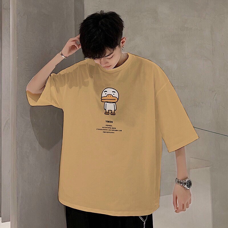 [HCM]ÁO THUN NAM IN VỊT TAY LỠ PHÔNG RỘNG THỜI TRANG UNISEX  MS98F