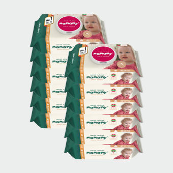 ( Có mã quét QR) 10 gói Khăn ướt Mamamy 100 tờ( Mẫu mới) có nắp không mùi