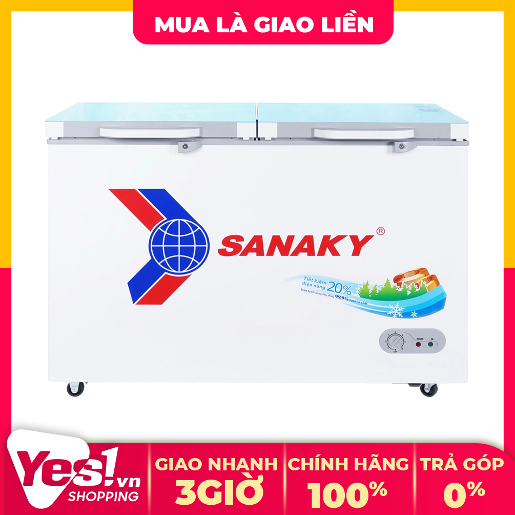 Tủ đông Sanaky 360 lít VH-3699A2KD - Công suất 84.1W - Gas R600A - Bảo hành chính hãng  - Voucher 10% lên đến 800K