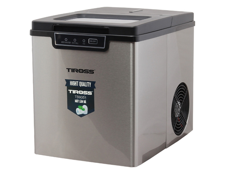 Máy làm đá viên tiross ts9351 | máy làm đá mini vỏ inox 105w