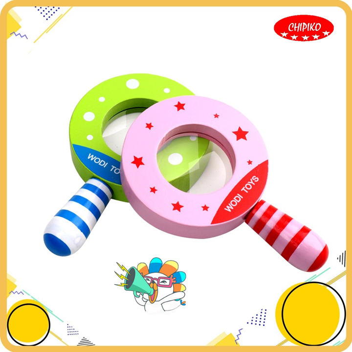 Đồ chơi kính lúp bằng gỗ đáng yêu cho bé phát triển trí tuệ