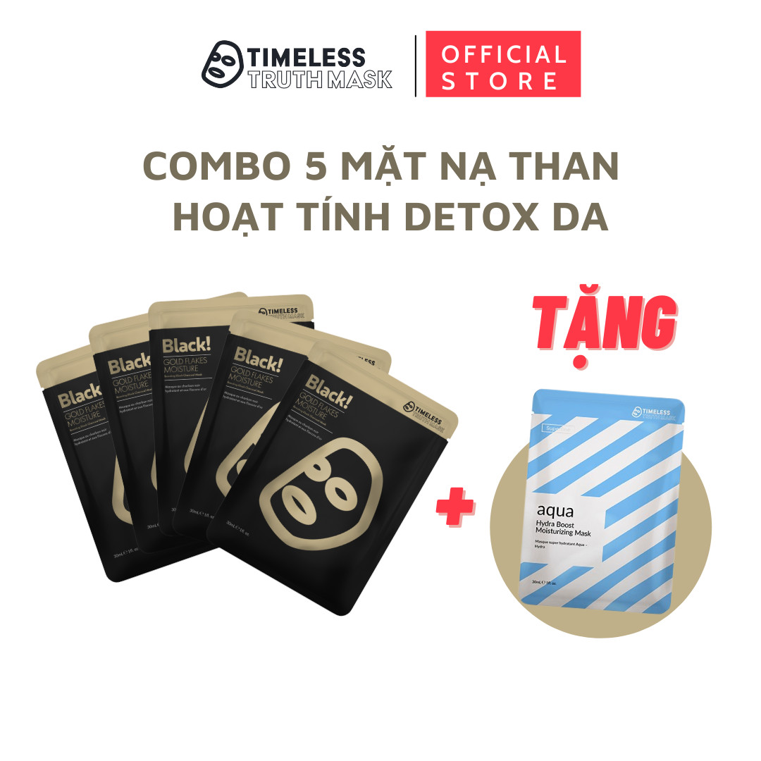 5 Mặt Nạ Vàng 24K Tăng Cường Dưỡng Ẩm Tặng Ngay 1 Mặt Nạ Dưỡng Da Sợi Tơ Siêu Nhẹ Timeless Truth Mask (30mL x 6)