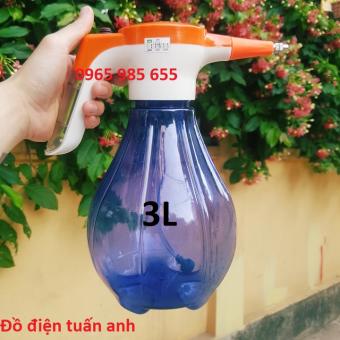 Bình xịt điện phun sương sạc điện BMC 3L tiện lợi, phun mạnh kèm theo sạc 2 béc phun bình xịt điện phun khử khuẩn bình bơm xịt cầm tay