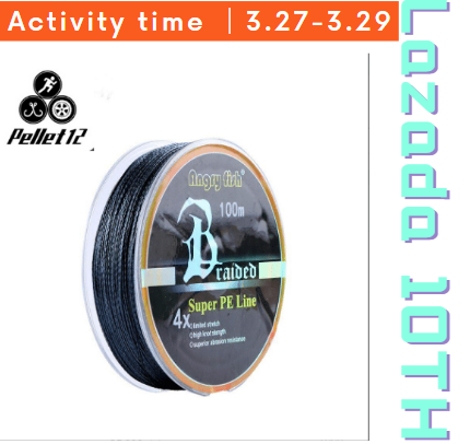 ANGRYFISH Dyneema Dây Câu PE Chịu Lực Siêu Mịn Mới 4 Sợi Dây Câu Siêu Chắc 100M/109Yds 10LB-80LB Màu Đen