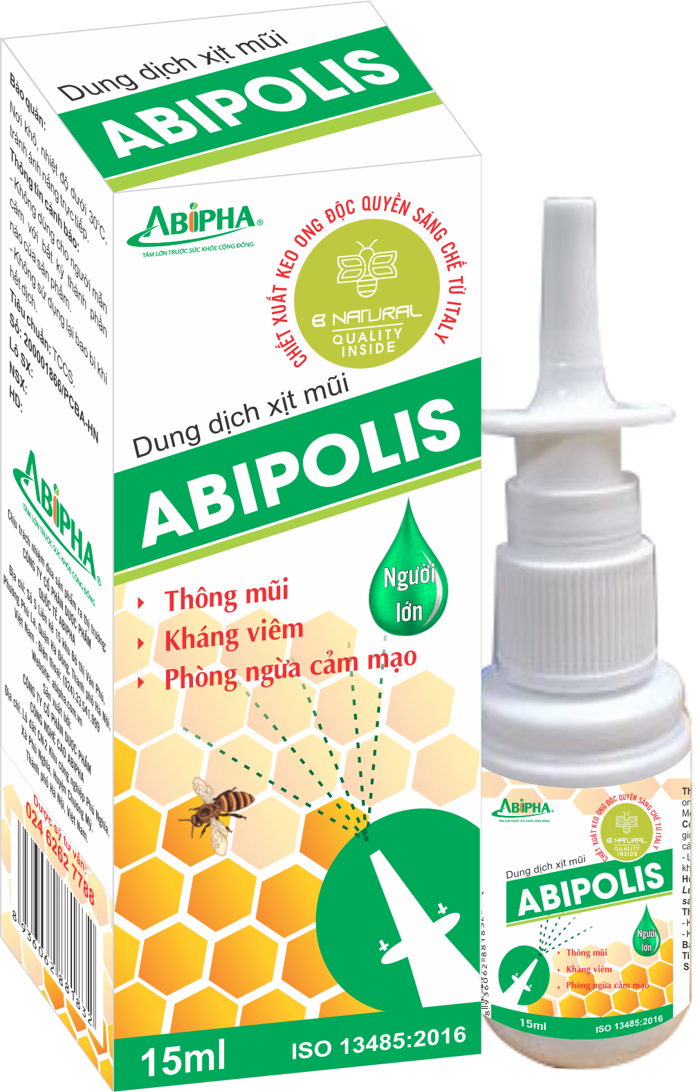 Dung Dịch Xịt Mũi ABIPOLIS 15ML Giúp Chăm Sóc Mũi, Làm Sạch Mũi, Thông Mũi, Phòng Cảm Mạo