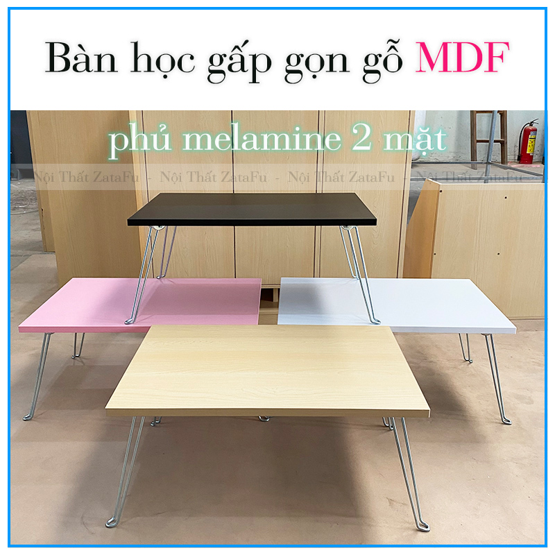 Bàn học sinh, sinh viên gấp gọn chân sắt ngồi bệt blv-13