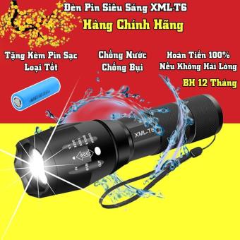 Đèn Pin Siêu Sáng Chiếu Xa 1000m - Đèn Pin Chiếu Xa Cao Cấp - Đèn Pin Siêu Sáng Hàng Đầu VN XML-T6 [ Sáng cực mạnh ]