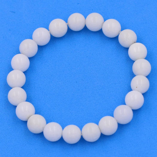 Chuỗi tay đá san hô trắng 8 ly - Vòng chuỗi phong thủy - Mệnh Kim, Thủy
