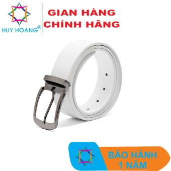 TH4107 - Dây nịt nam da bò  đầu kim màu trắng