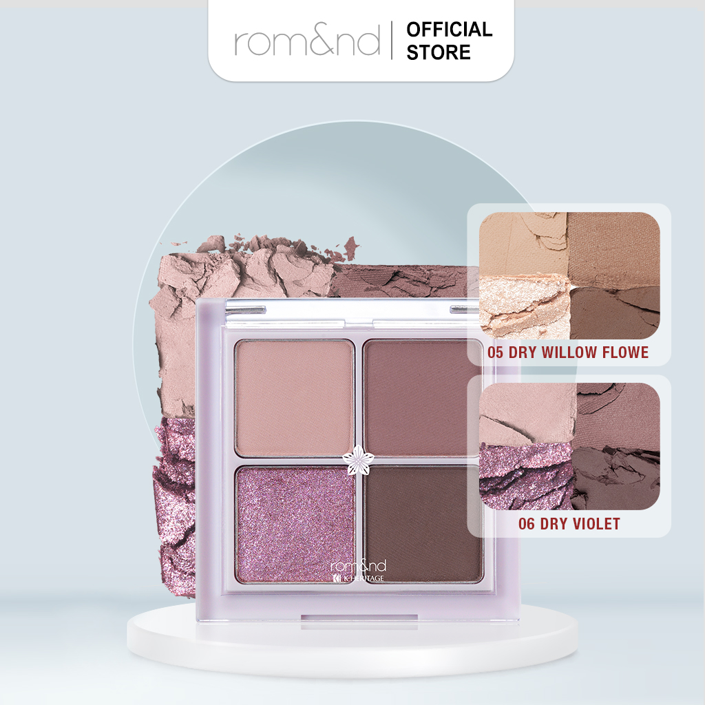 [Hanbok Project] Bảng Phấn Mắt 4 Ô Màu Thời Thượng Rom&nd Better Than Eyes 6.5g