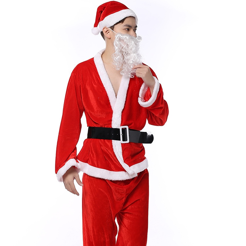Christmas Christmas clothes Santa Claus men's clothes women's gold velvet clothes clothing performance costumes one piece yr