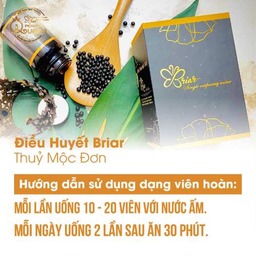 VIÊN ĐIỀU HUYẾT THUỶ MỘC ĐƠN BRIAR Tặng 1 viên đặt Briar pk