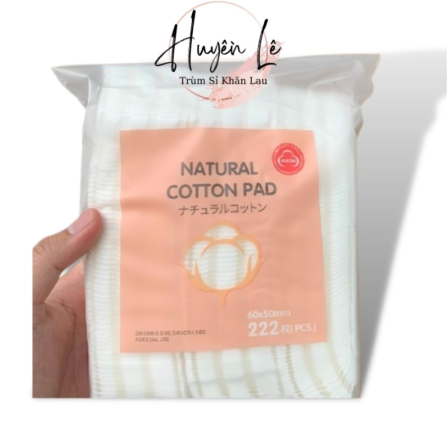 Bông tẩy trang Natural Cotton Pads 222 miếng Nhật Bản-Trùm Sỉ Khăn