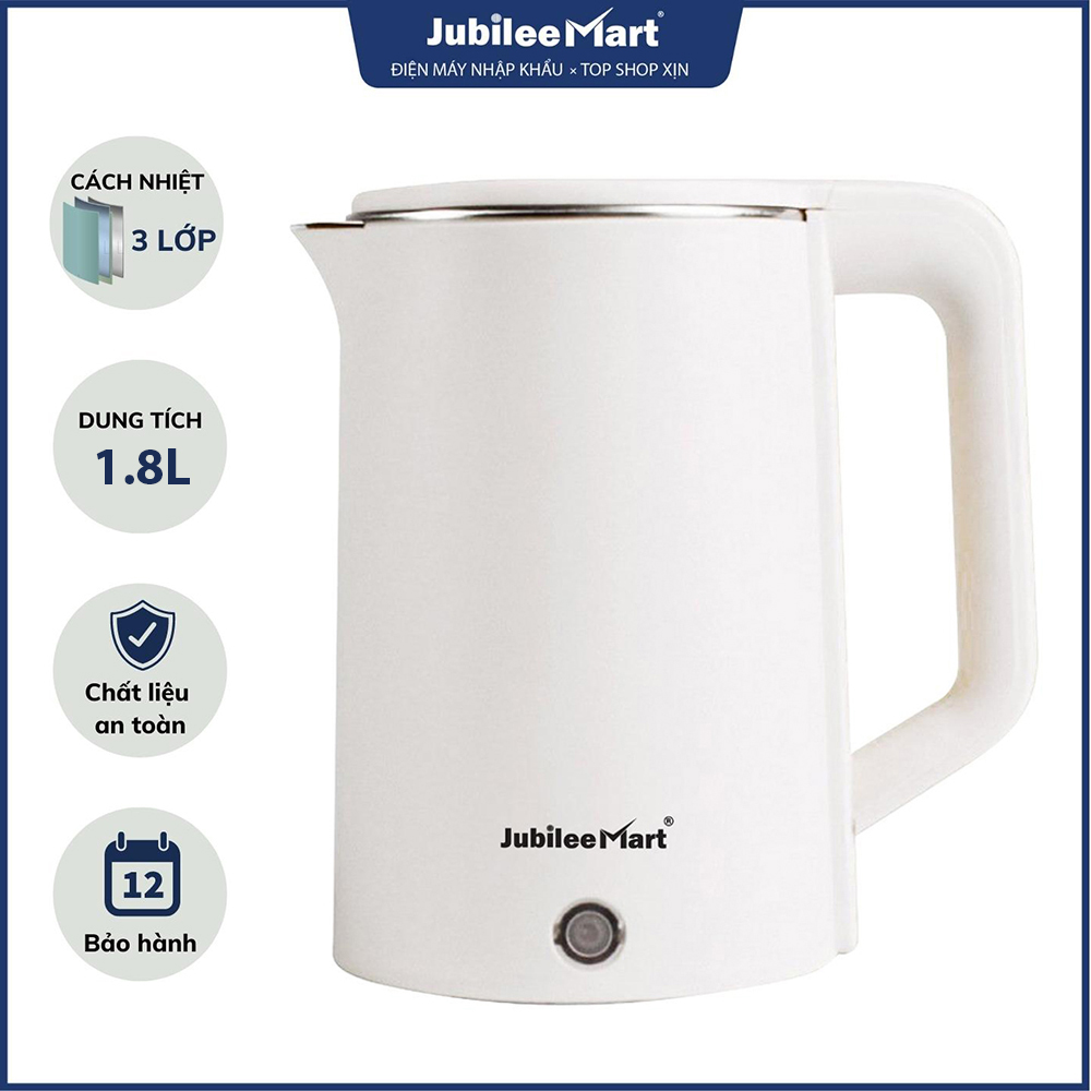 [MIỄN PHÍ VẬN CHUYỂN CHỈ TRONG 5-9/5] Ấm đun nước siêu tốc inox cao cấp dung tích 1.8L, Ấm đun nước siêu tốc mini, Ấm đun nước siêu tốc chất liệu inox, ấm siêu tốc đun nước - Điện May Nhập Khẩu