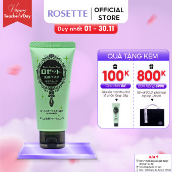 Sữa Rửa Mặt Thu Nhỏ Lỗ Chân Lông 80G Rosette Face Wash Pasta Sea Clay Smooth
