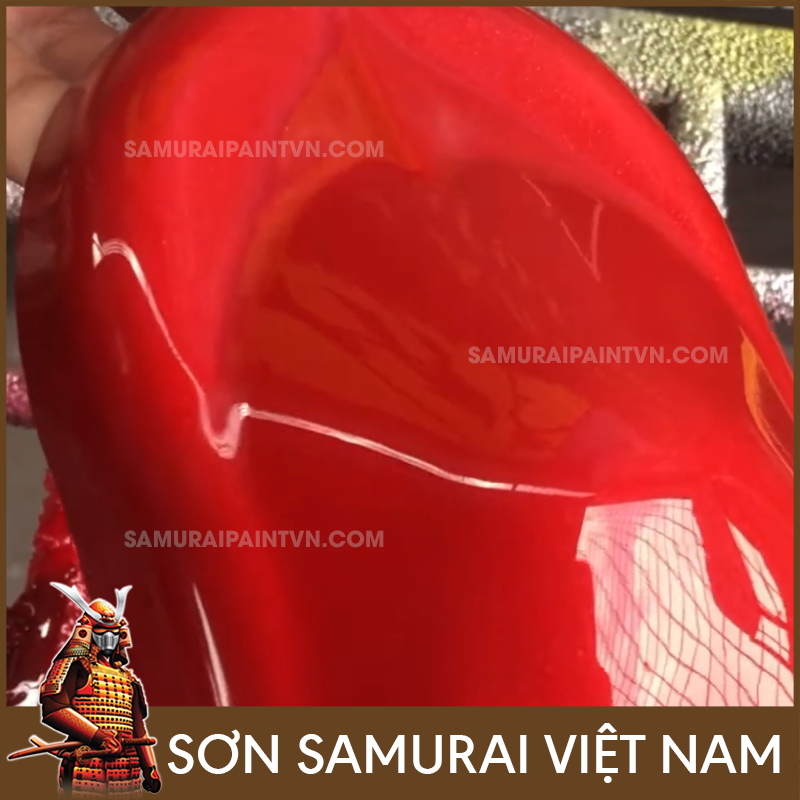 Chai sơn Samurai màu đỏ S140