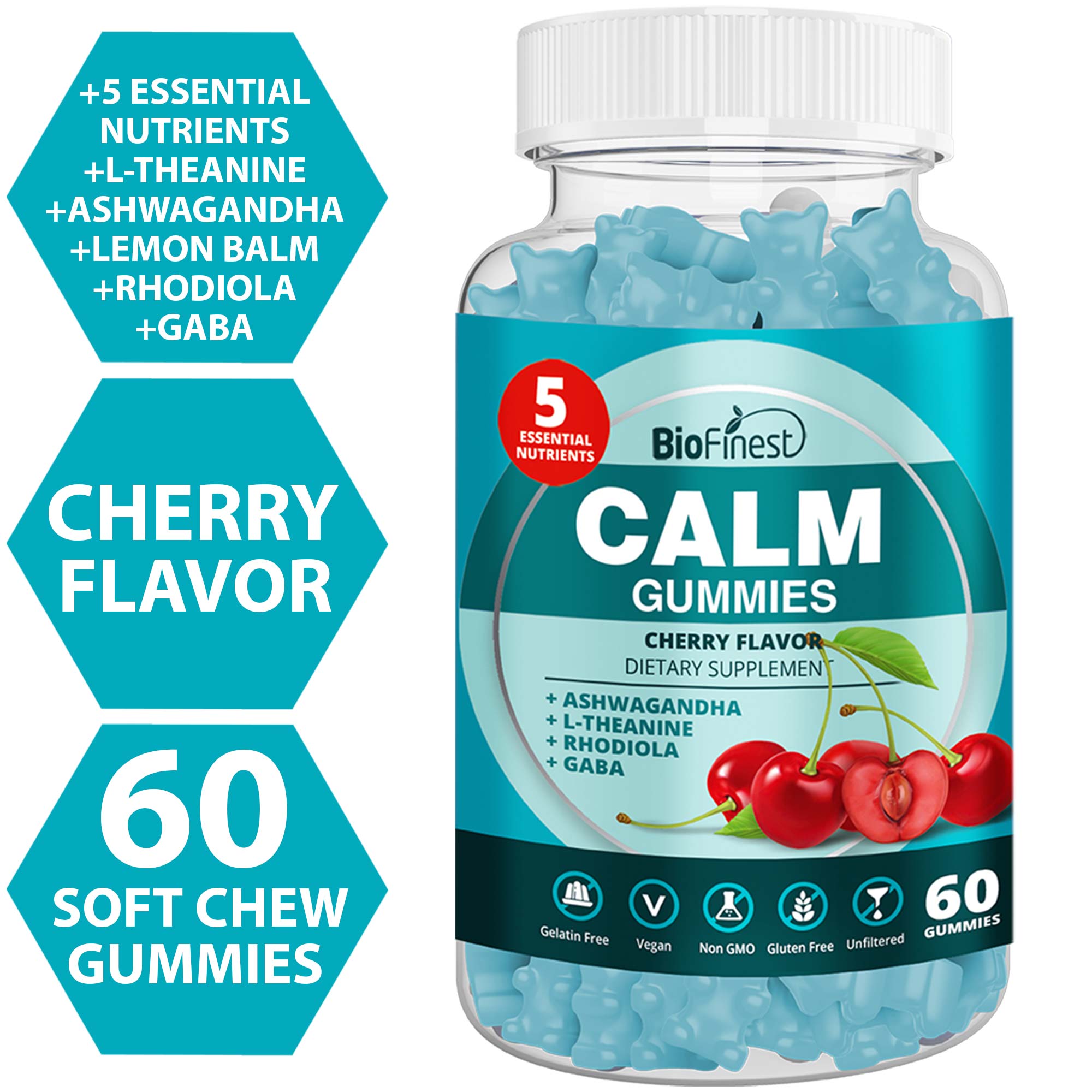 Vitamatic Tart Cherry with Celery Seed Gummies - 4000mg Equivalent Per Serving (from 10:1 Extract 400 mg