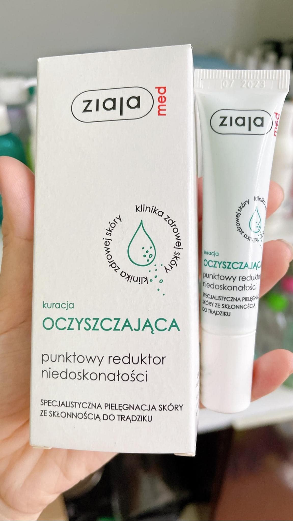 Kem chấm mụn mủ, mụn bọc, mụn trứng cá mặt, cổ, ngực, lưng, thâm mụn  ziaja med balan