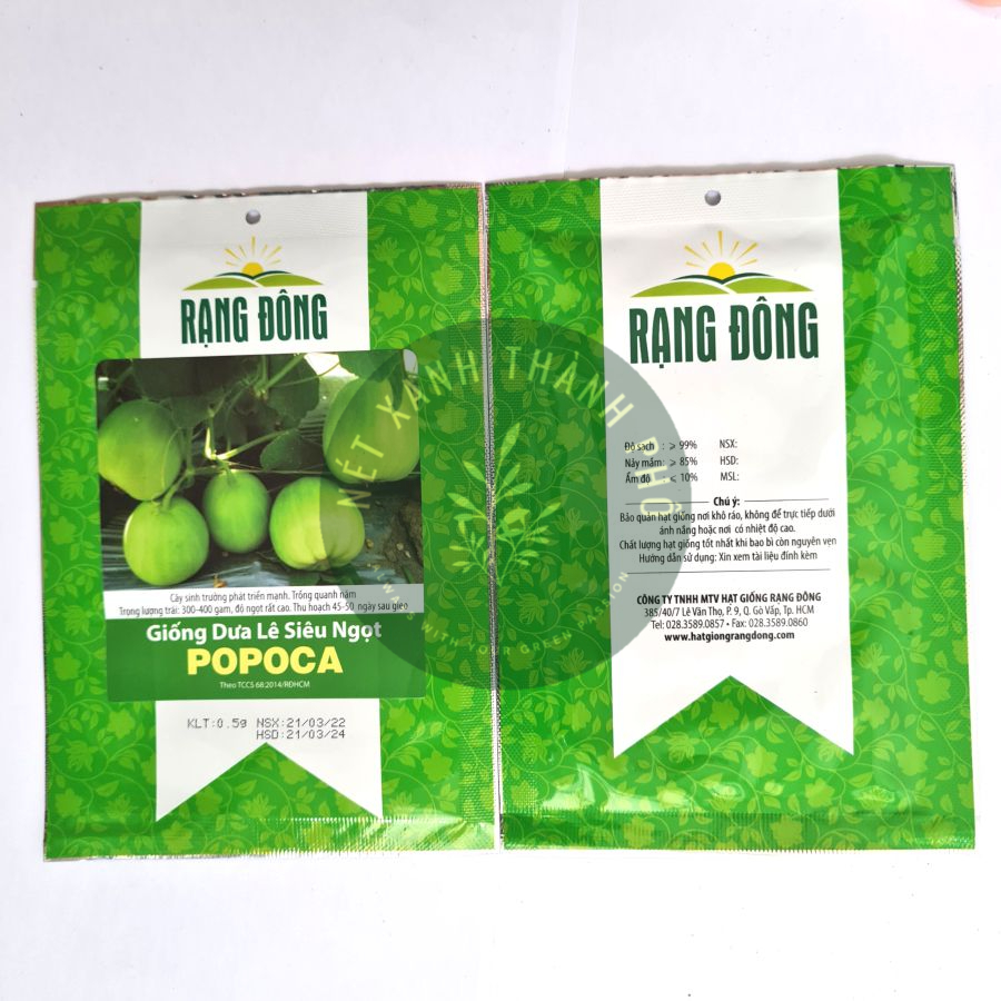 [GIAO HÀNG 2 GIỜ] Hạt giống Dưa Lê Popoca siêu trái, siêu ngọt 0.5gr
