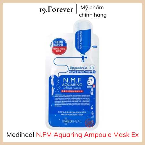 Mặt nạ Mediheal N.M.F Aquaring Ampoule Mask Ex (xanh dương) Dưỡng Ẩm, Kiềm Dầu, Dịu Da, Cung Cấp Dưỡng Chất, Chiết Xuất Từ Thiên Nhiên Phù Hợp Mọi Loại Da [MỸ PHẨM AUTH + QUÀ TẶNG + FREESHIP] 19.Forever