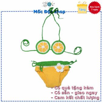 Bikini len trái chanh cho bé gái 3-20 kg