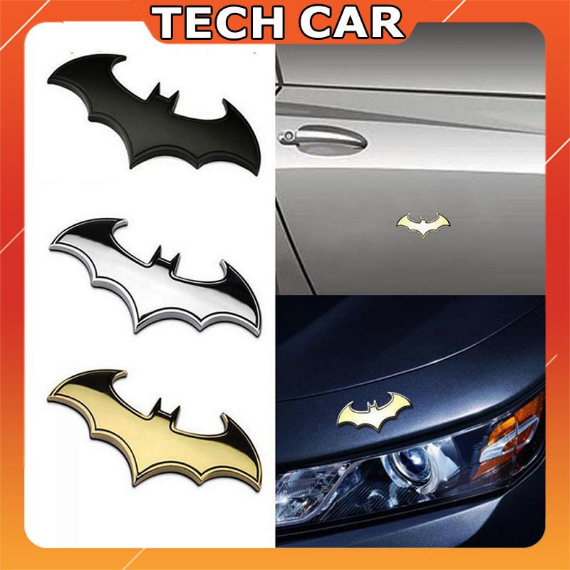 🍁𝐅𝐑𝐄𝐄𝐒𝐇𝐈𝐏🍁 logo batman 3d kim loại trang trí ô tô