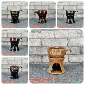 Bếp đun hâm nóng cafe bằng gốm sứ cao cấp Bát Tràng AZBATTRANG