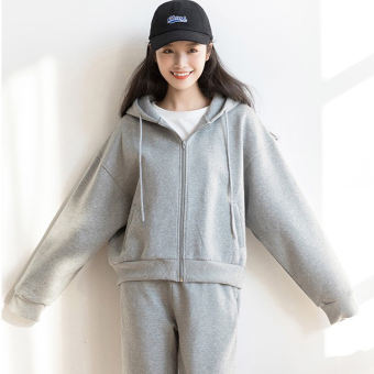 HOÀN TIỀN 20% - Bộ Nỉ Nữ Kéo Khóa Dài Tay Có Mũ Kèm Quần Dài Nỉ Ulzzang Thời Trang JayS QA NU 024V2