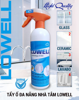 Tẩy ố cặn kính,chậu rửa, gạch men nhà tắm cao cấp Lowell