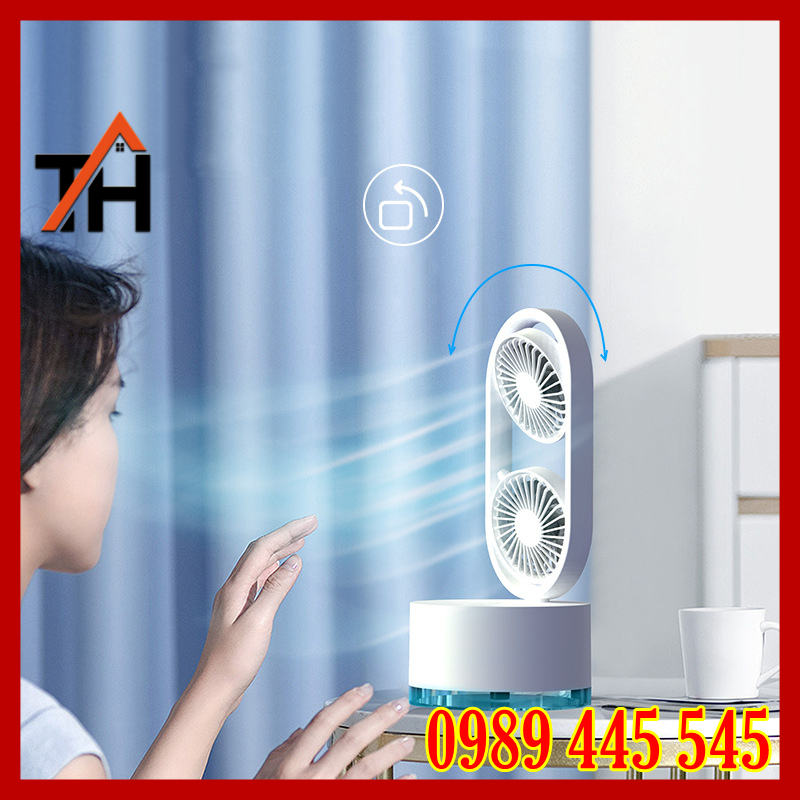 Quạt phun sương để bàn - quạt hơi nước tạo ẩm - tích hợp usb