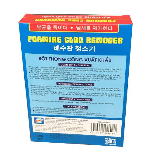 Bột thông cống, thông tắc nghẽn, thông ống thoát nước Hando ( Xanh)