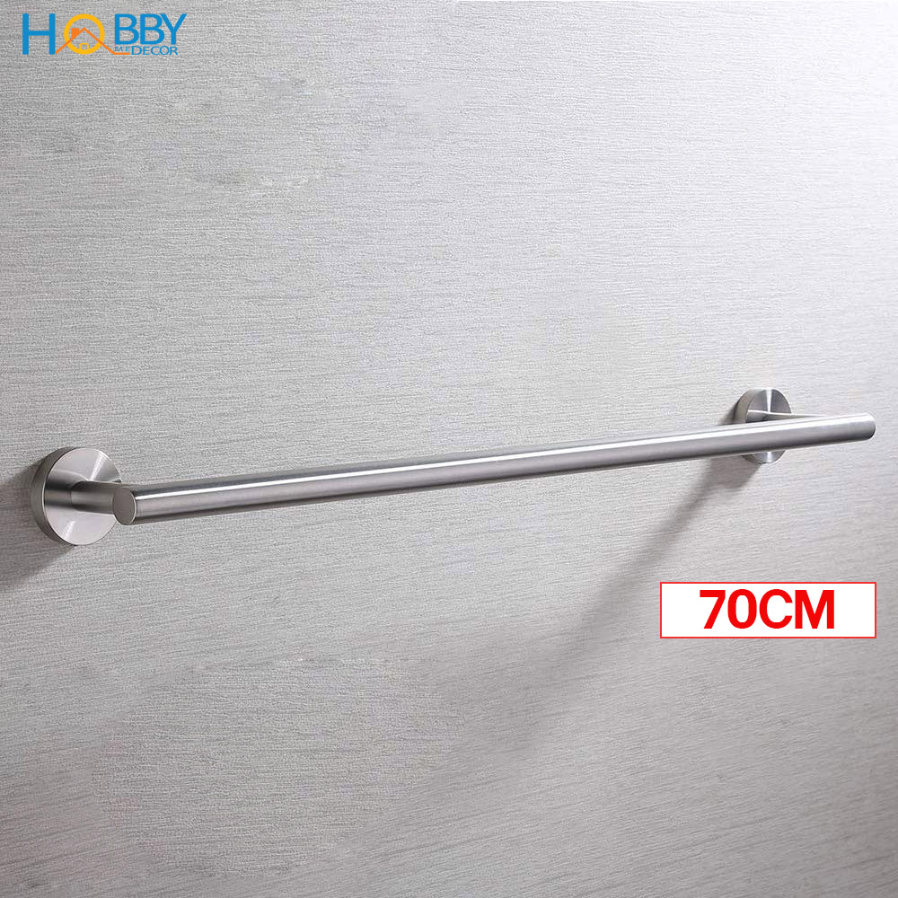 Thanh treo khăn nhà tắm Inox 304 khoan tường HOBBY Home Decor GT70 - dài 70cm lắp rắp đơn giản