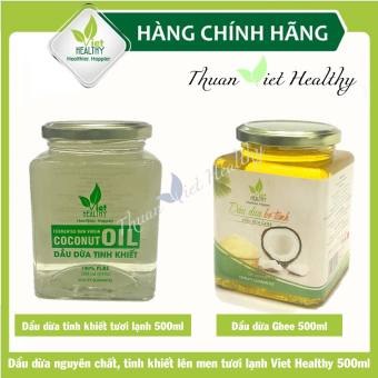 Dầu dừa nguyên chất viet healthy 500ml, dầu dừa bơ tinh khiết ghee 500ml, dầu dừa tinh khiết viethealthy, dầu dừa lên men tươi lạnh việt healthy