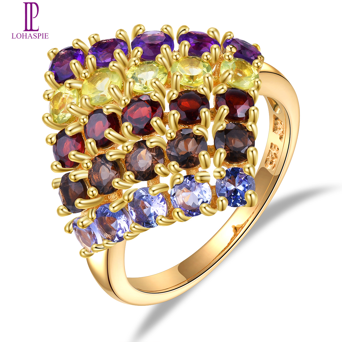 Nhẫn bạc thật 925 nhẫn garnet tự nhiên perempuan chính hãng nhẫn perempuan đá quý màu đỏ quà tặng trang sức bạc hàng mới về